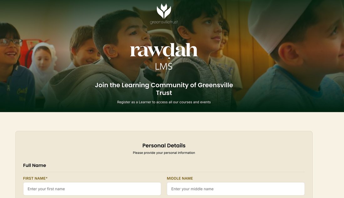 Enter your personal details to complete registration
